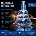 Commercial Holiday Lighting Solutions 3D LED Fountain Display | Premium Giant Outdoor Water Cascade Motif