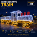 Commercial Holiday Lighting Solutions Giant 3D LED Decorative Train Display | Premium 6-Meter Golden Wheel Express Plaza Landscape Landmark