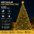 Commercial Holiday Lighting Solutions Spectacular Giant Pine Tree | Premium 6-50M+ LED Bauble Matrix Luxury Conical Christmas Tree Landmark Display
