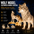 Bespoke Wolf Model Animal Lanterns | Professional Wildlife Lighting for Immersive Exhibits