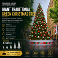Factory Direct Giant Traditional Green Christmas Tree with Bauble Ornaments - Commercial Holiday Lighting Solutions for Shopping Malls, City Decorations & Theme Parks