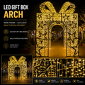 Commercial Holiday Lighting Solutions 3D LED Grand Present Gateway | Premium Outdoor Walk-Through Gift Box Motif