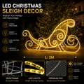 CommercialHolidayLightingSolutions 3D LED Santa Sleigh | Premium Outdoor Interactive Motif Display