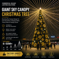 6m 10m 15m Commercial Large Outdoor Giant Sky Canopy Christmas Tree - Commercial Holiday Lighting Solutions for Shopping Malls, City Decorations, Theme Parks & Holiday Events