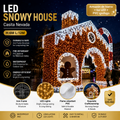 Commercial Holiday Lighting Solutions Giant 3D LED Snowy Gingerbread House | Premium 12-Meter Walk-Through Casita Nevada Plaza Interactive Archway