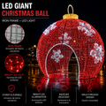 Commercial Holiday Lighting Solutions Walk-Through 3D LED Snowflake Sphere | Premium Giant Red Christmas Ball Landmark