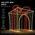 Commercial Holiday Lighting Solutions 3D LED Walk-Through Gift Box Arch | Premium Outdoor Present Motif Landmark