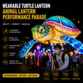 Bespoke Wearable Turtle Lanterns | Interactive Animal Lighting for Performance Parades