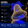 Commercial Holiday Lighting Solutions 3D LED Walk-Through Christmas Bell Archway | Premium Oversized Present & Bell Landmark