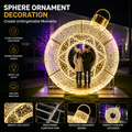 Commercial Holiday Lighting Solutions 3D LED Golden Star Sphere Ornament | Commercial Holiday Photo Frame