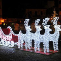 Commercial Holiday Lighting Solutions 3D LED Grand Reindeer Team and Sleigh | Premium Outdoor Festive Motif Display