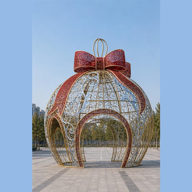 3M 4M 5M Giant Outdoor 3D Christmas Bauble Light 10ft 13ft 16.5ft Large Walk-In LED Ornament Motif