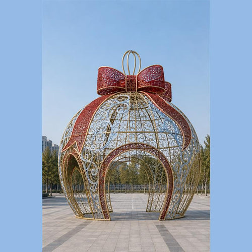 3M 4M 5M Giant Outdoor 3D Christmas Bauble Light 10ft 13ft 16.5ft Large Walk-In LED Ornament Motif