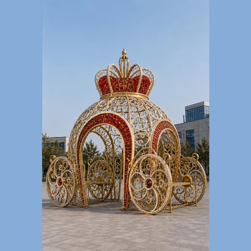 Commercial LED Cinderella Carriage for Outdoor Decor (Available in 3m/10ft, 4m/13ft, 5m/17ft)