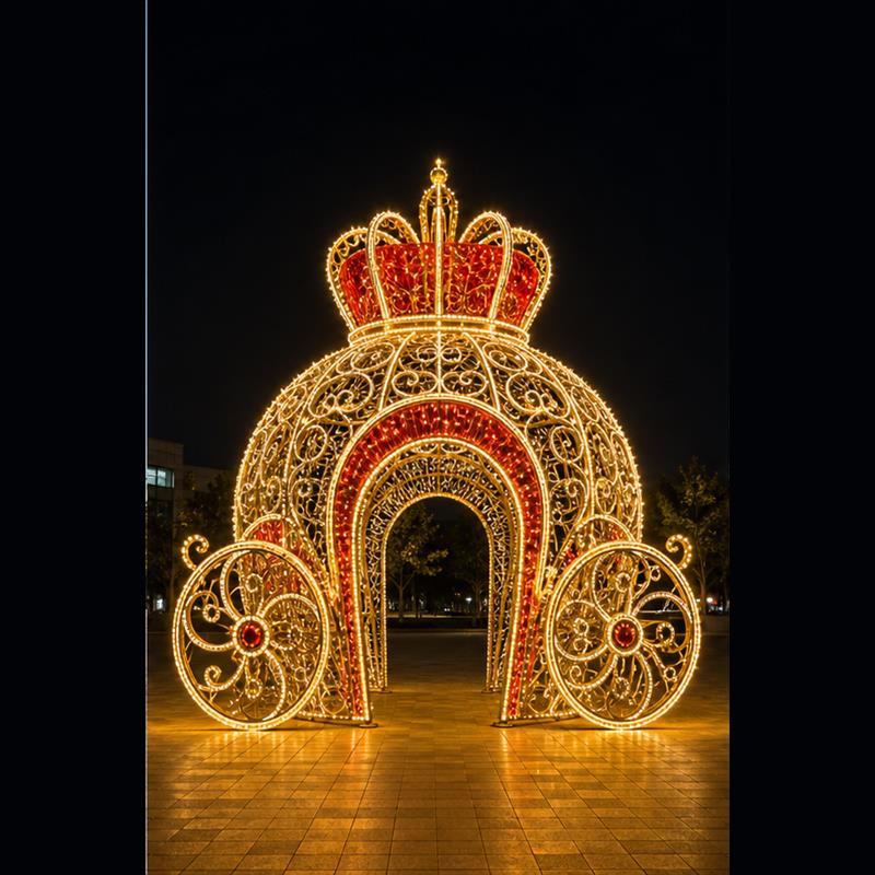 Commercial LED Cinderella Carriage for Outdoor Decor (Available in 3m/10ft, 4m/13ft, 5m/17ft)