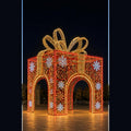 Giant Outdoor LED Gift Box 3D Motif Light with Snowflake (3m/10ft, 4m/13ft, 5m/17ft)