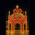 3D LED Motif Crown Pavilion Light - Large Scale Festival Decorative Lighting for Commercial Mall & Public Spaces (3M/4M/5M | 10ft/13ft/16ft)