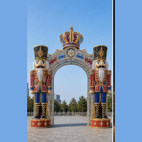 4m-6m (13ft-20ft) Commercial 3D LED Nutcracker Soldier Arch Light