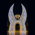Commercial Christmas Decorations: 4m-6m (13ft-20ft) 3D LED Angel Wings Arch Motif Light