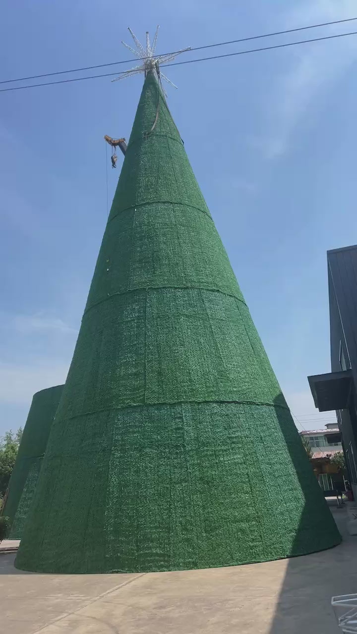 Commercial Holiday Lighting Solutions | Giant Outdoor LED Christmas Tree | 6m-15m Large Pre-Lit Christmas Tree for Shopping Malls, City Decorations, Theme Parks & Holiday Events | Factory Direct